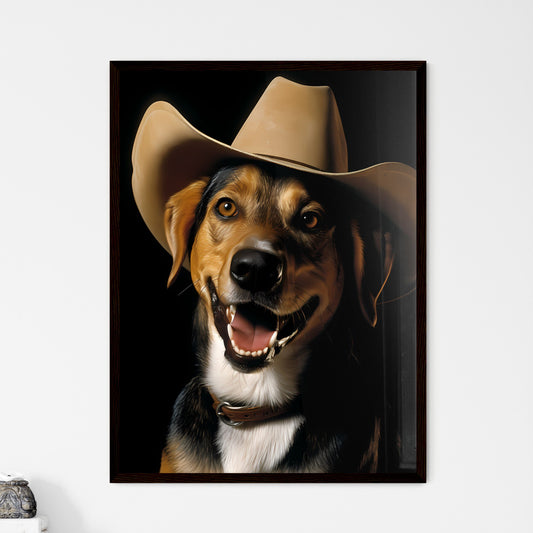 Swiss alpine dog vintage poster - Art print of a dog wearing a cowboy hat Default Title