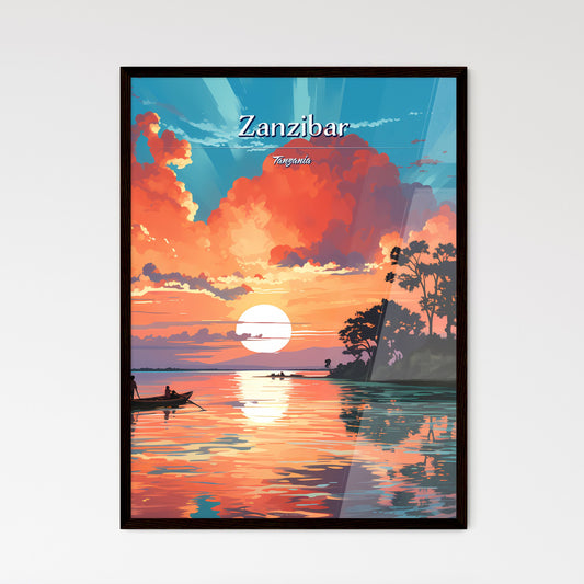 Zanzibar, Tanzania - Art print of a sunset over a lake Default Title