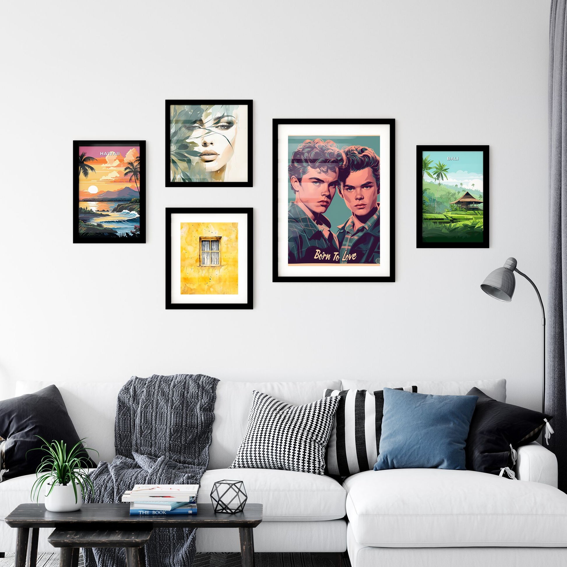 LGBT couple Born To Love - Art print of a couple of men looking at the camera Default Title