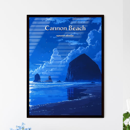 Cannon Beach - Art print of a large rock formation on a beach Default Title