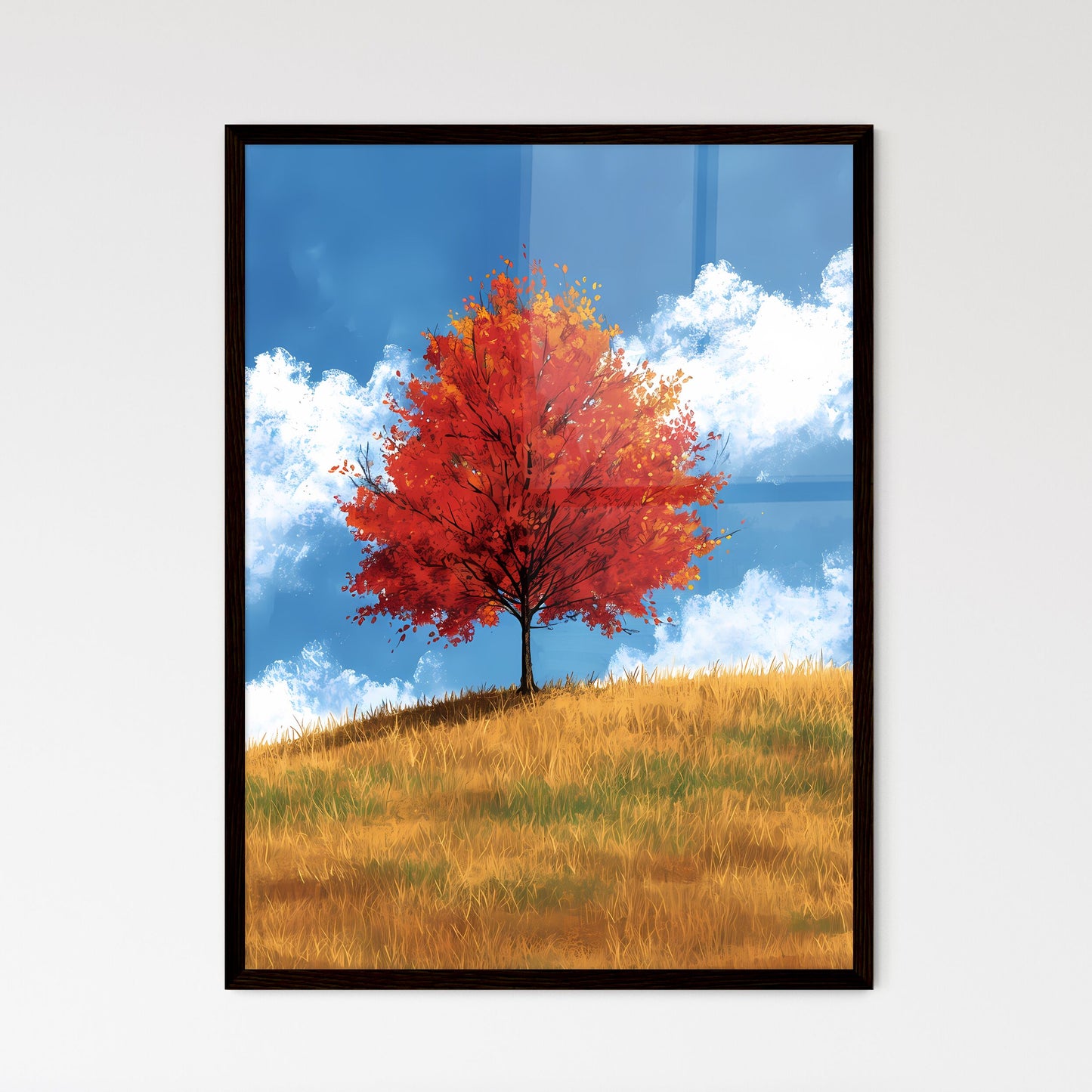 Amidst a countryside canvas - Art print of a - Framed Art Print