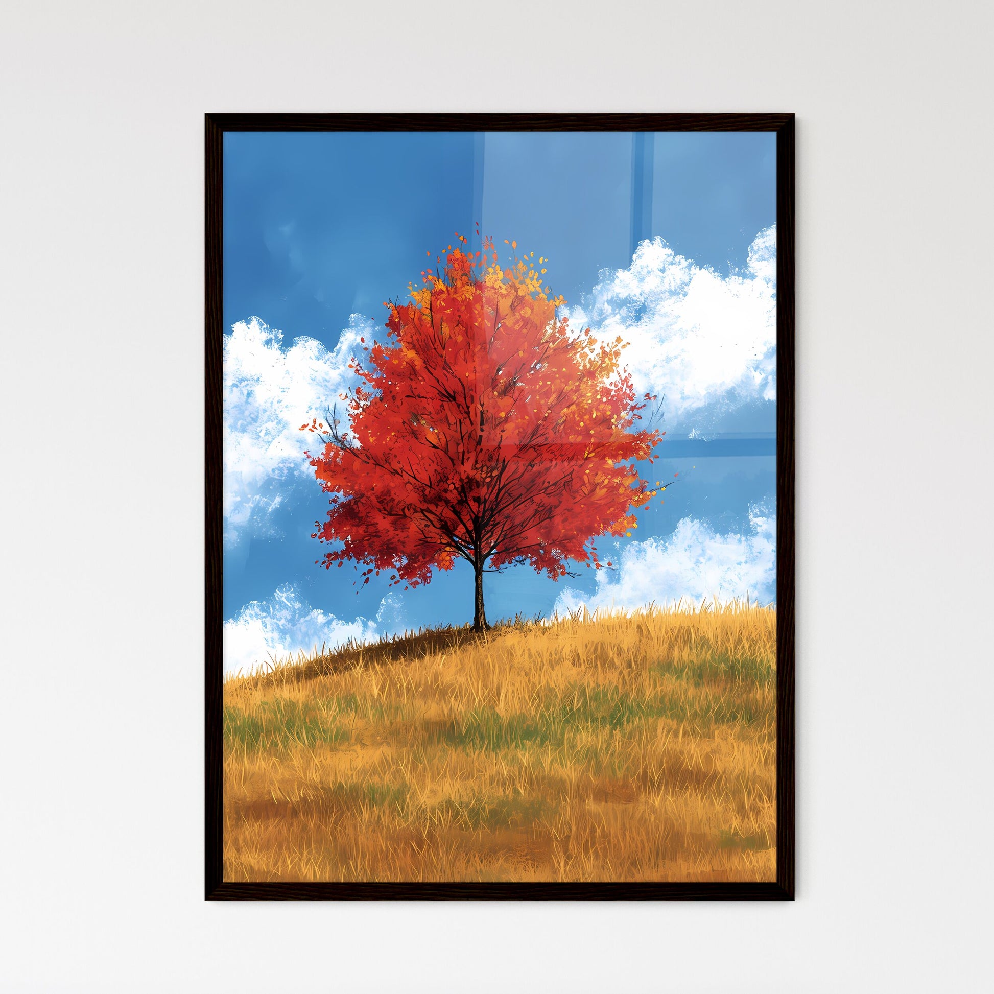 Amidst a countryside canvas - Art print of a - Framed Art Print