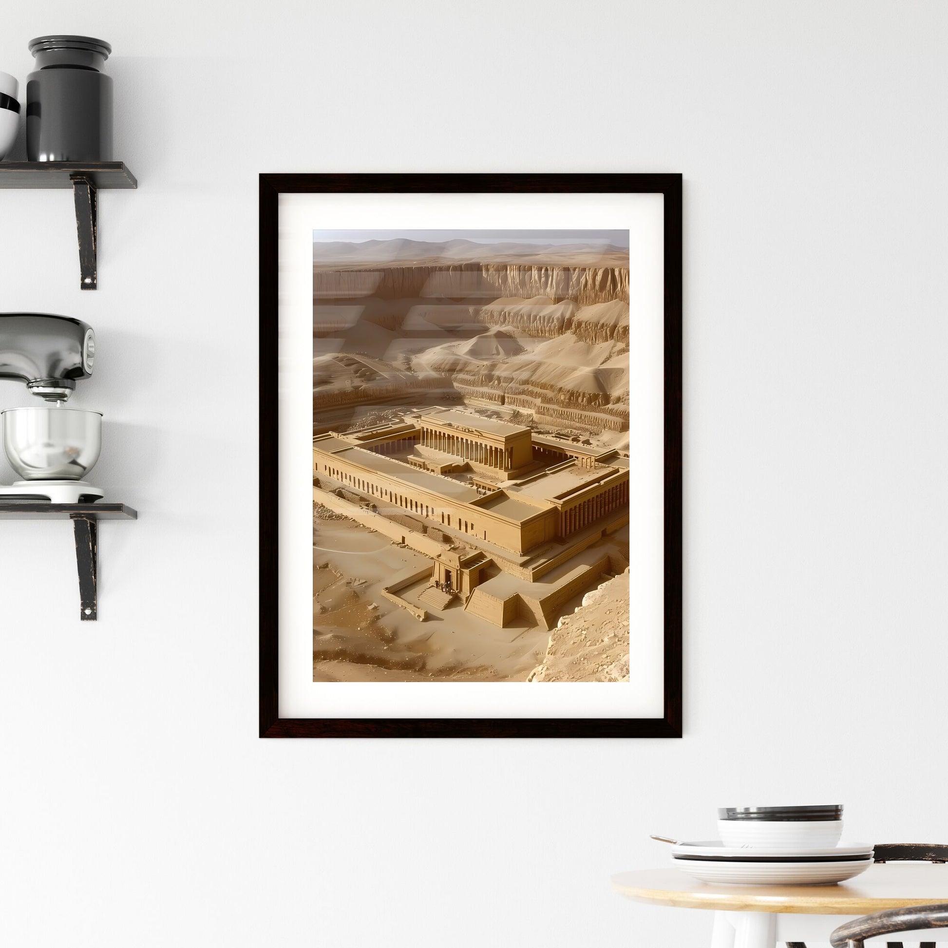 Ancient Israel - Art print of an ancient building in the desert Default Title