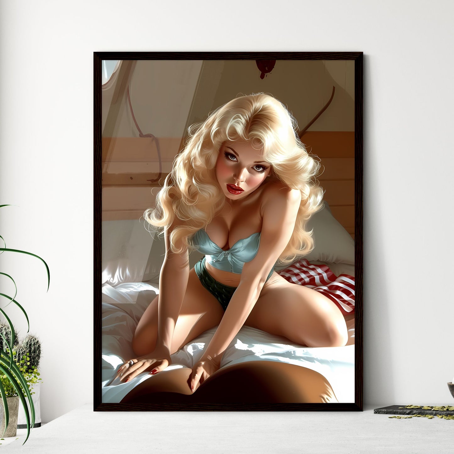 Pin up style - Framed Art Print