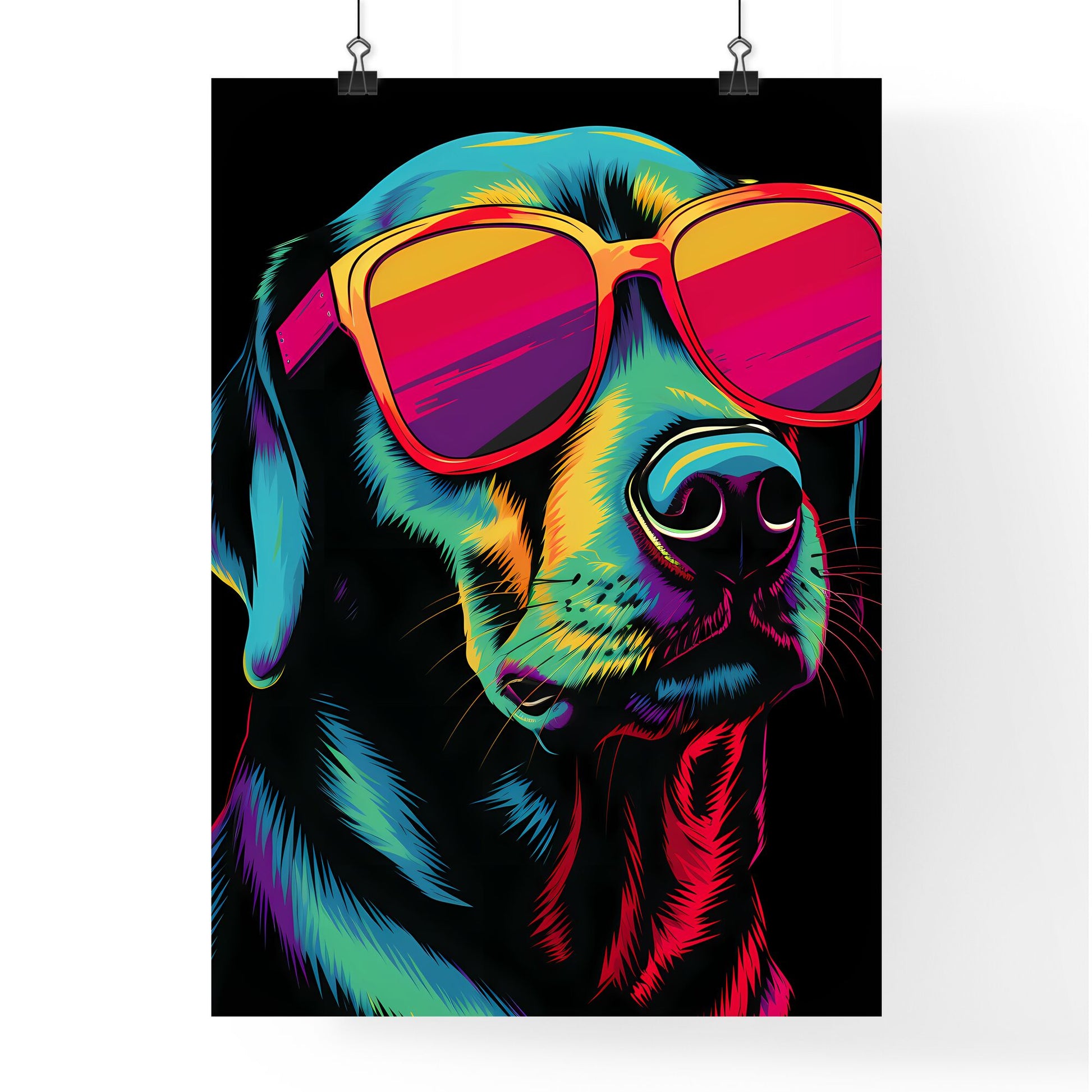 Swiss alpine dog vintage poster - Art print of a dog wearing sunglasses Default Title