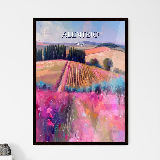 Alentejo, Portugal - Art print of a painting of a field and trees Default Title