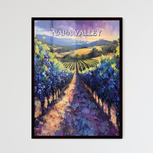 Napa Valley, USA, Situated in California - Art print of a painting of a vineyard Default Title