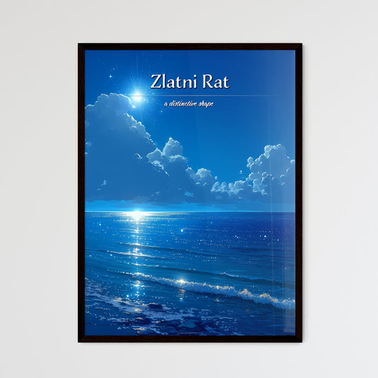 Zlatni Rat (Golden Horn Beach) - Art print of a blue sky with clouds and a body of water Default Title