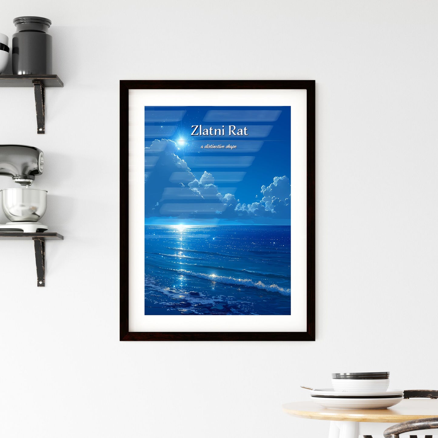 Zlatni Rat (Golden Horn Beach) - Art print of a blue sky with clouds and a body of water Default Title