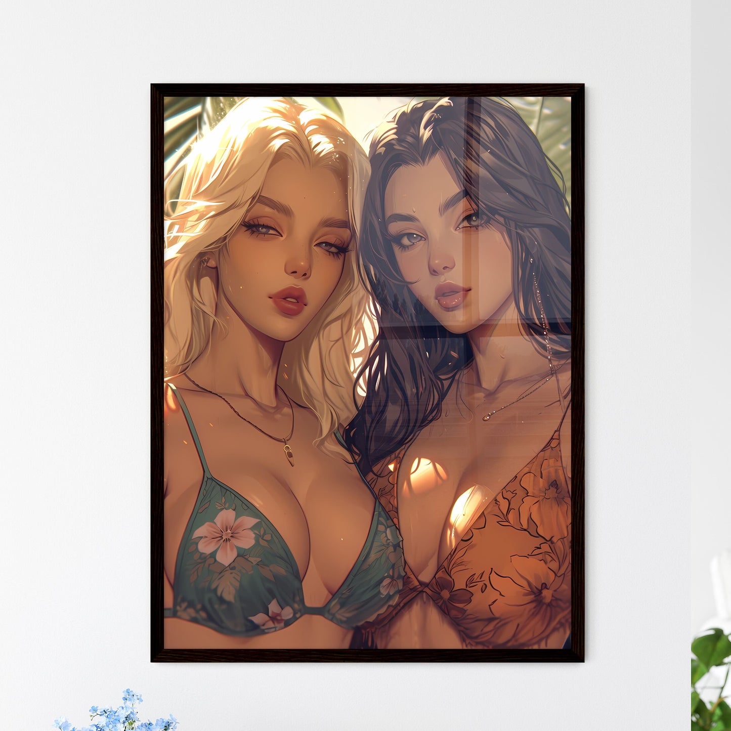 American pin up - Framed Art Print