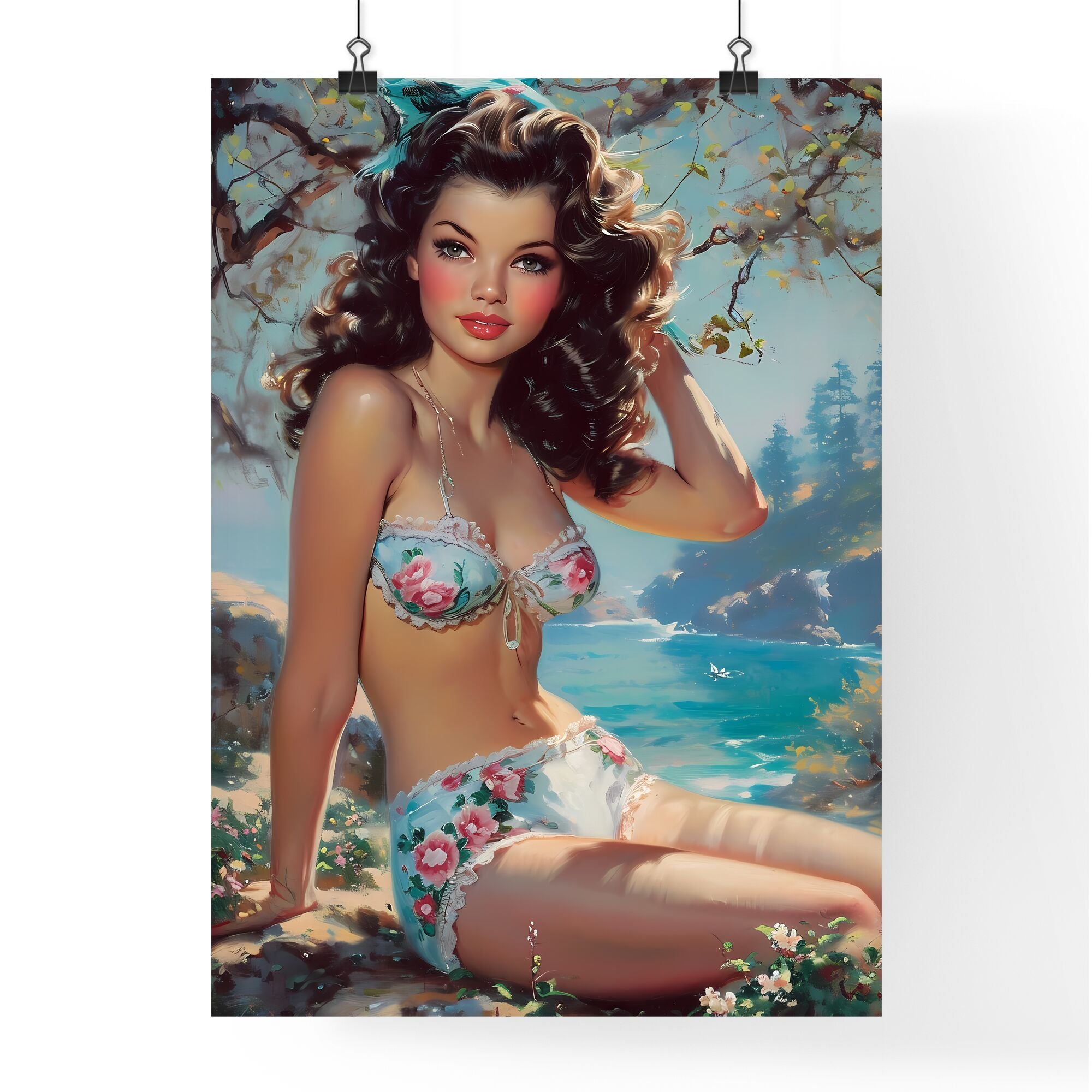 50's pinup girl bikini skinny peek a boo 正規逆輸入品 - 小物