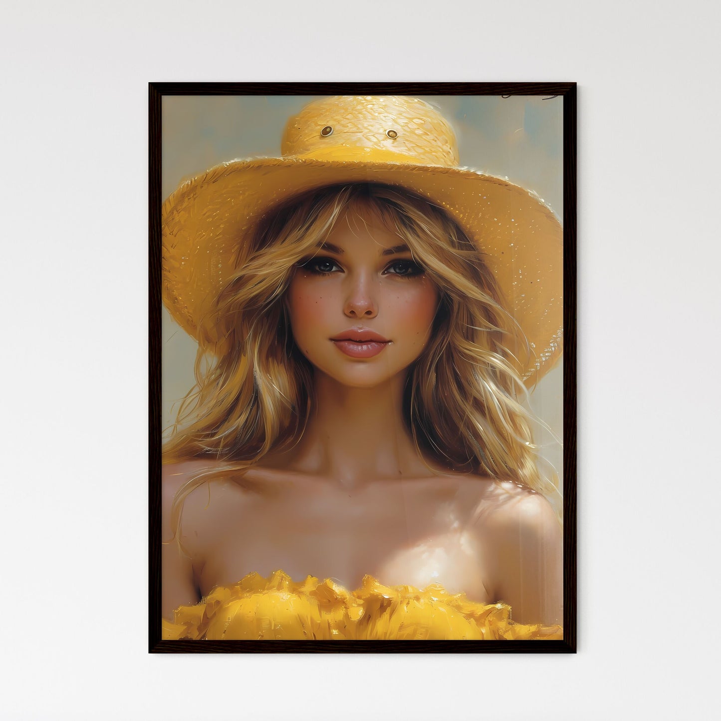 Orange Tree Vintage Art - Art print of a wom - Framed Art Print