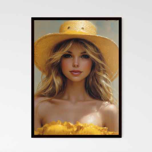 Orange Tree Vintage Art - Art print of a wom - Framed Art Print