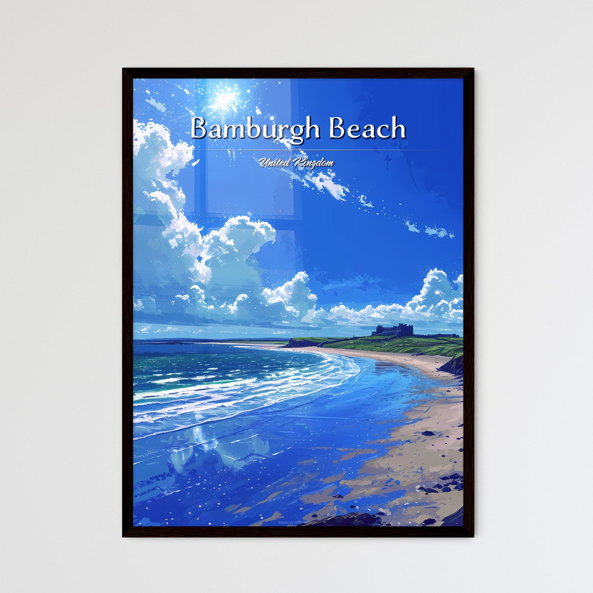 Bamburgh Beach - Framed Art Print
