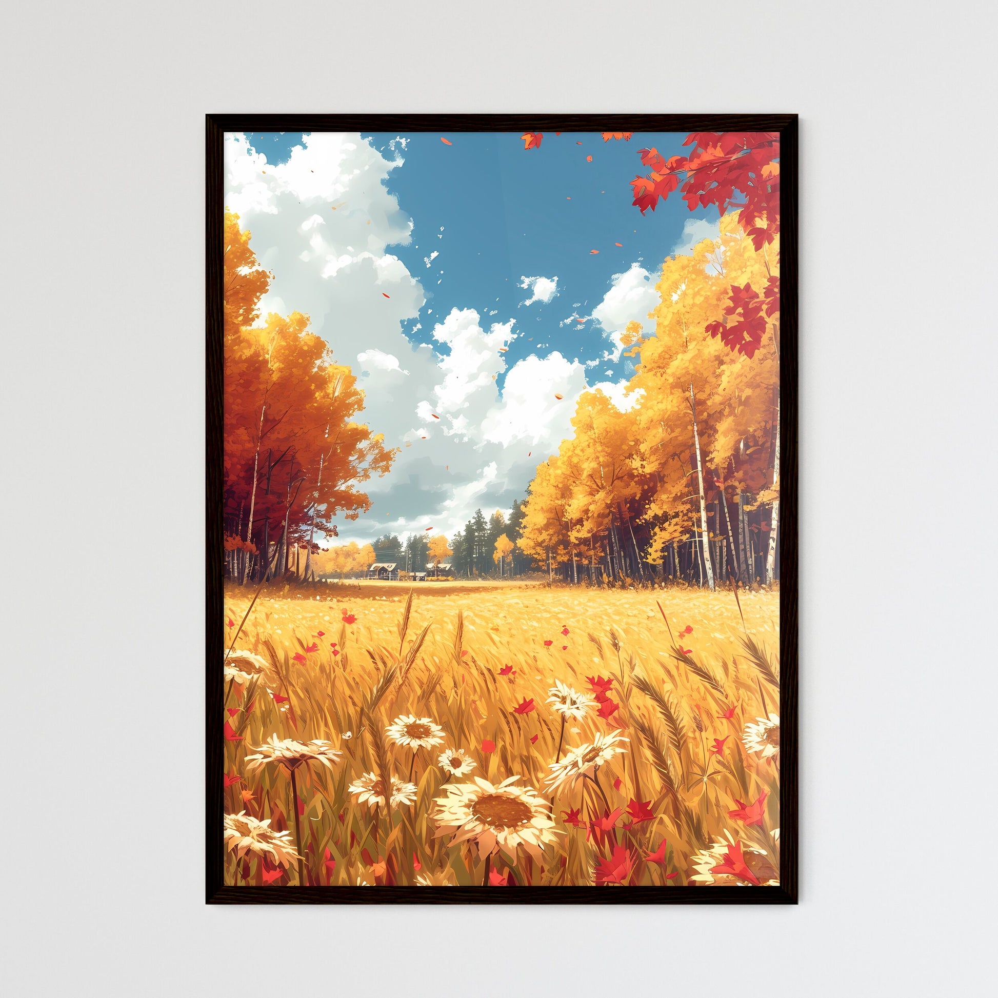 Autumn scenery - Framed Art Print