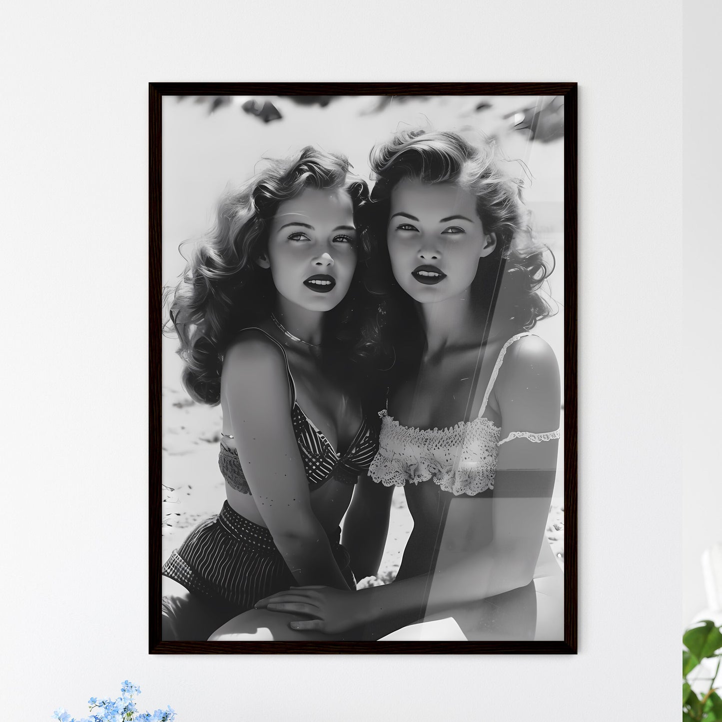 American pin up - Framed Art Print