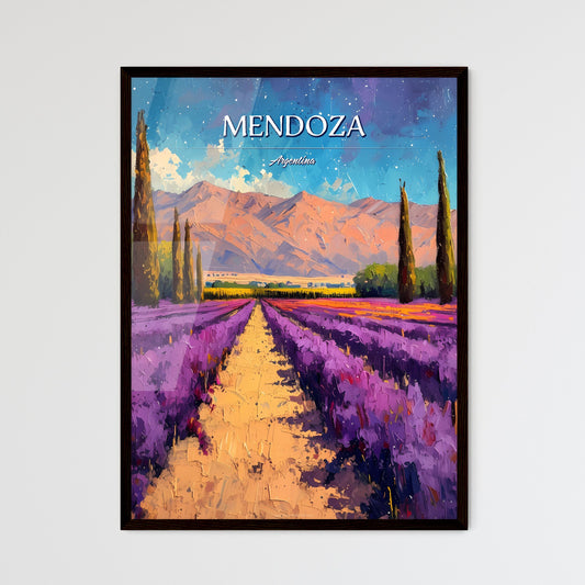 Mendoza, Argentina - Art print of a painting of a lavender field Default Title