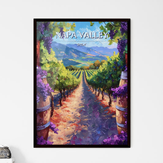 Napa Valley, USA - Art print of a painting of a vineyard Default Title