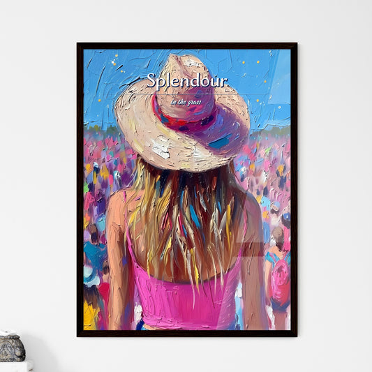 Splendour in the Grass - Art print of a painting of a woman wearing a hat Default Title