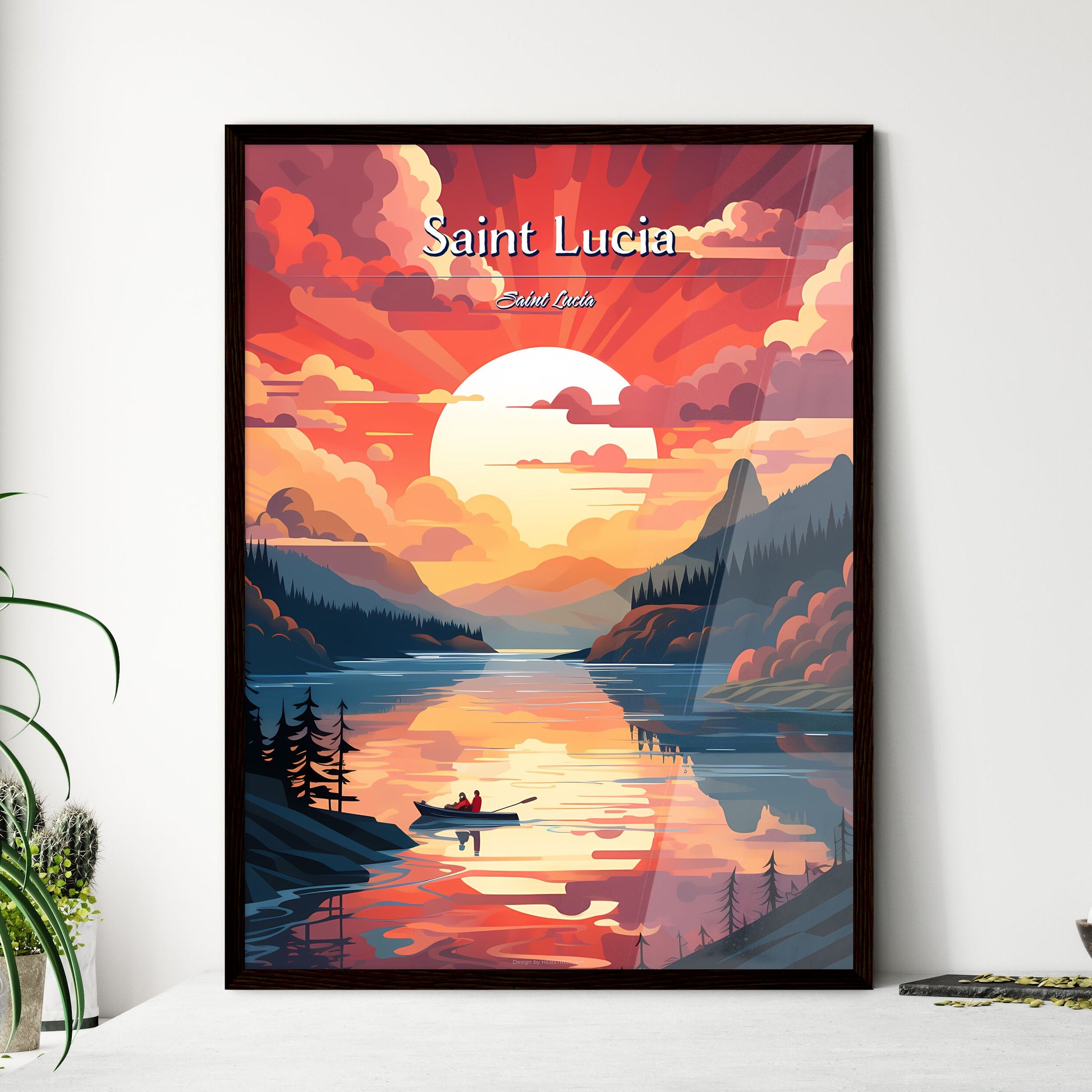 Saint Lucia - Framed Art Print