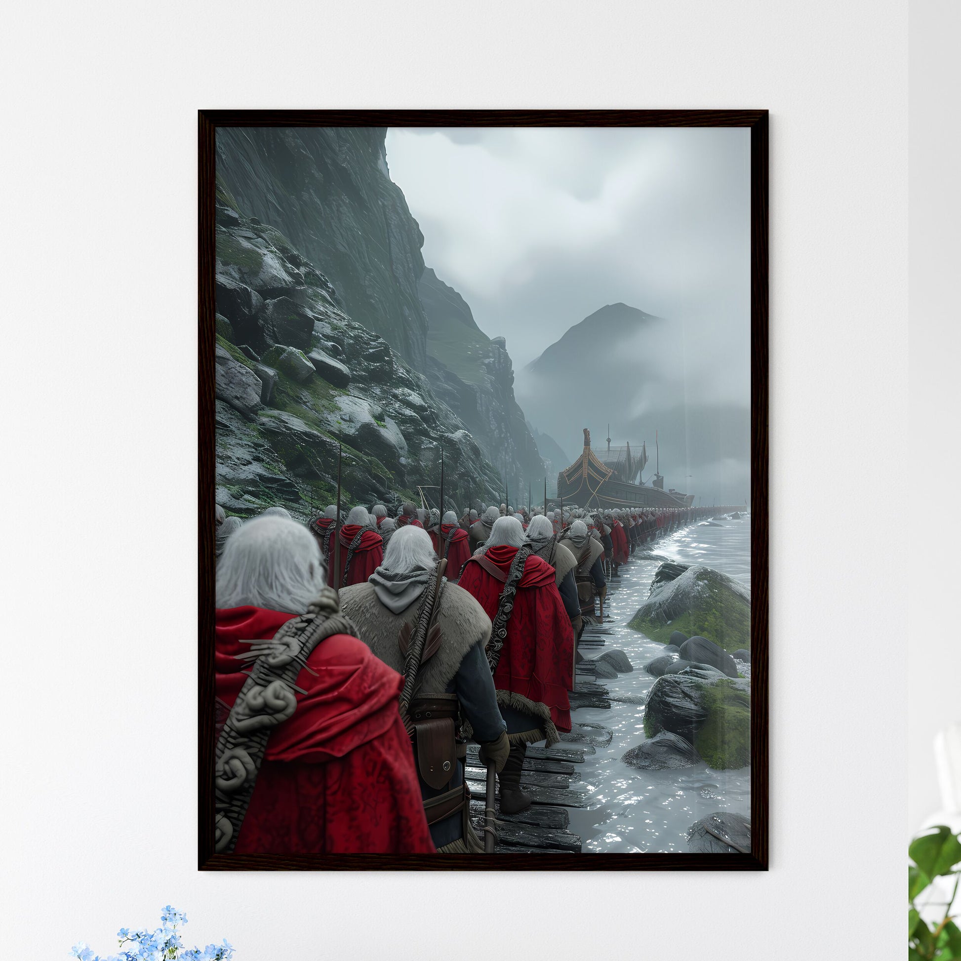 And the shepherds came and drove them away - - Framed Art Print