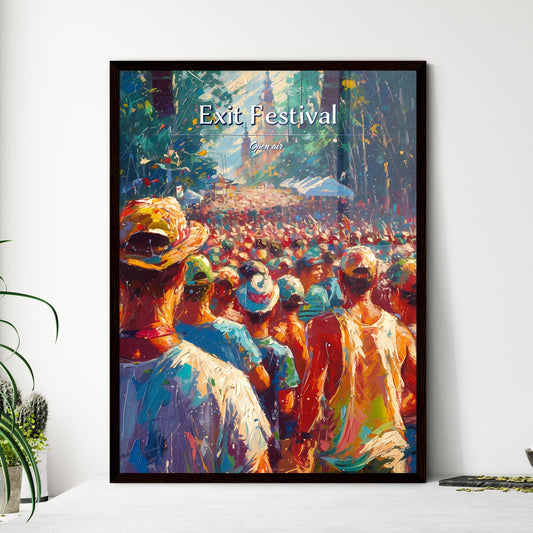 Exit Festival - Art print of a group of people walking in a street Default Title