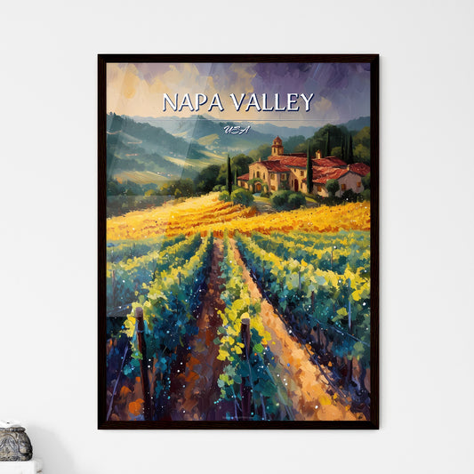 Napa Valley, USA - Art print of a painting of a house in a vineyard Default Title