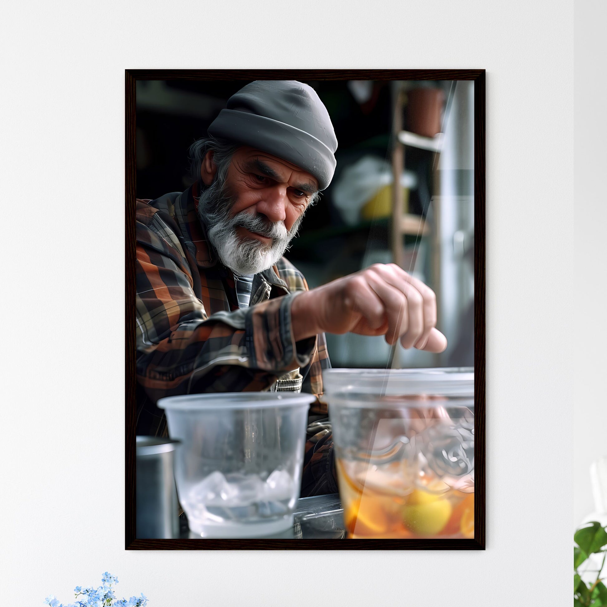 The Communion of Saints, Catholic - Art print of a man with a beard and a hat Default Title