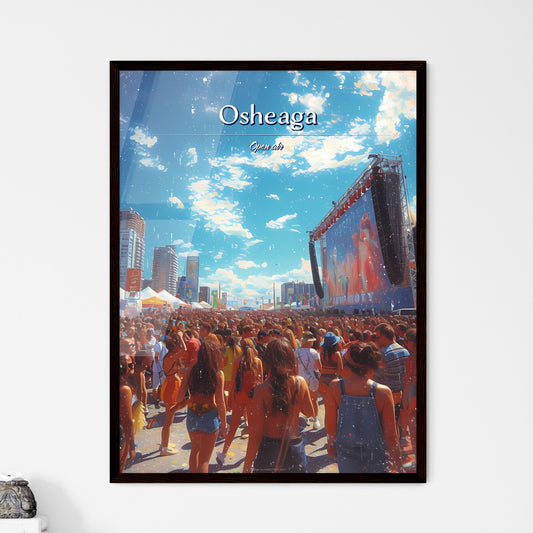 Osheaga - Art print of a crowd of people in front of a stage Default Title