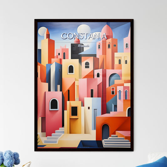 Constanța, Romania - Art print of a painting of a city Framed Art