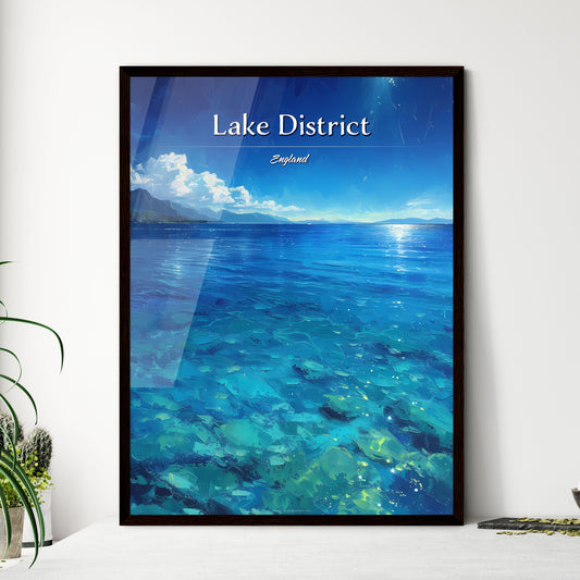 Lake District, England - Art print of a blue water with mountains in the background Default Title