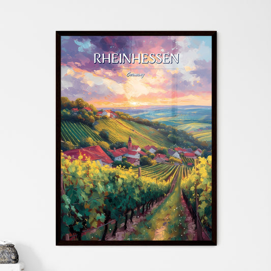 Rheinhessen, Germany - Art print of a painting of a vineyard Default Title