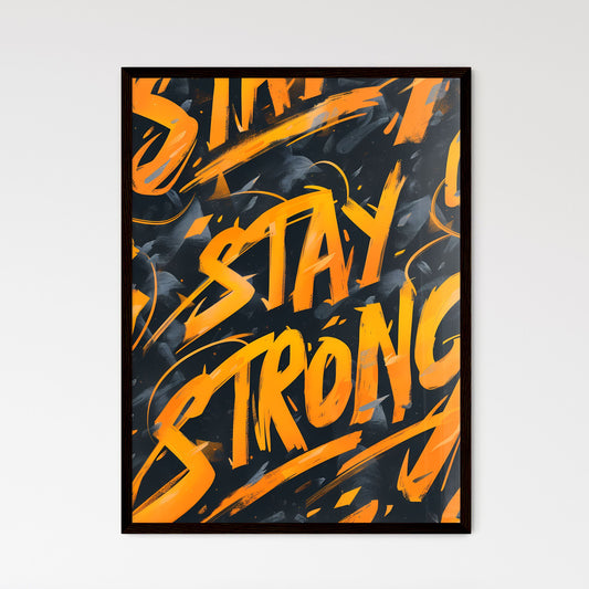 Repeated pattern of the word STAY STRONG in hand-writting graffiti-style - Art print of a close up of text Default Title