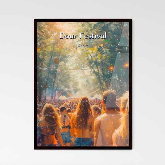 Dour Festival - Art print of a group of people in front of a crowd of trees Default Title
