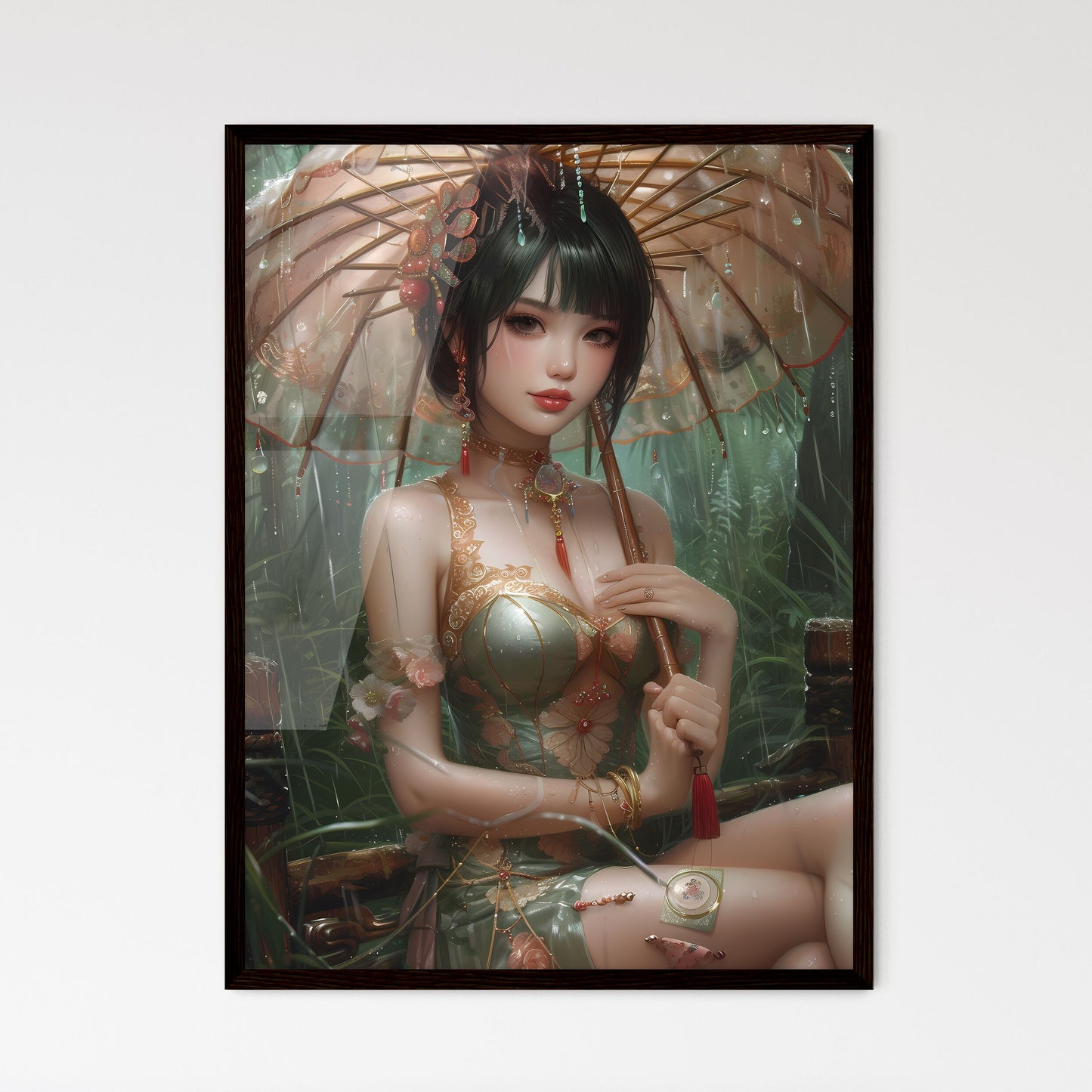 Pin-up girl - Framed Art Print