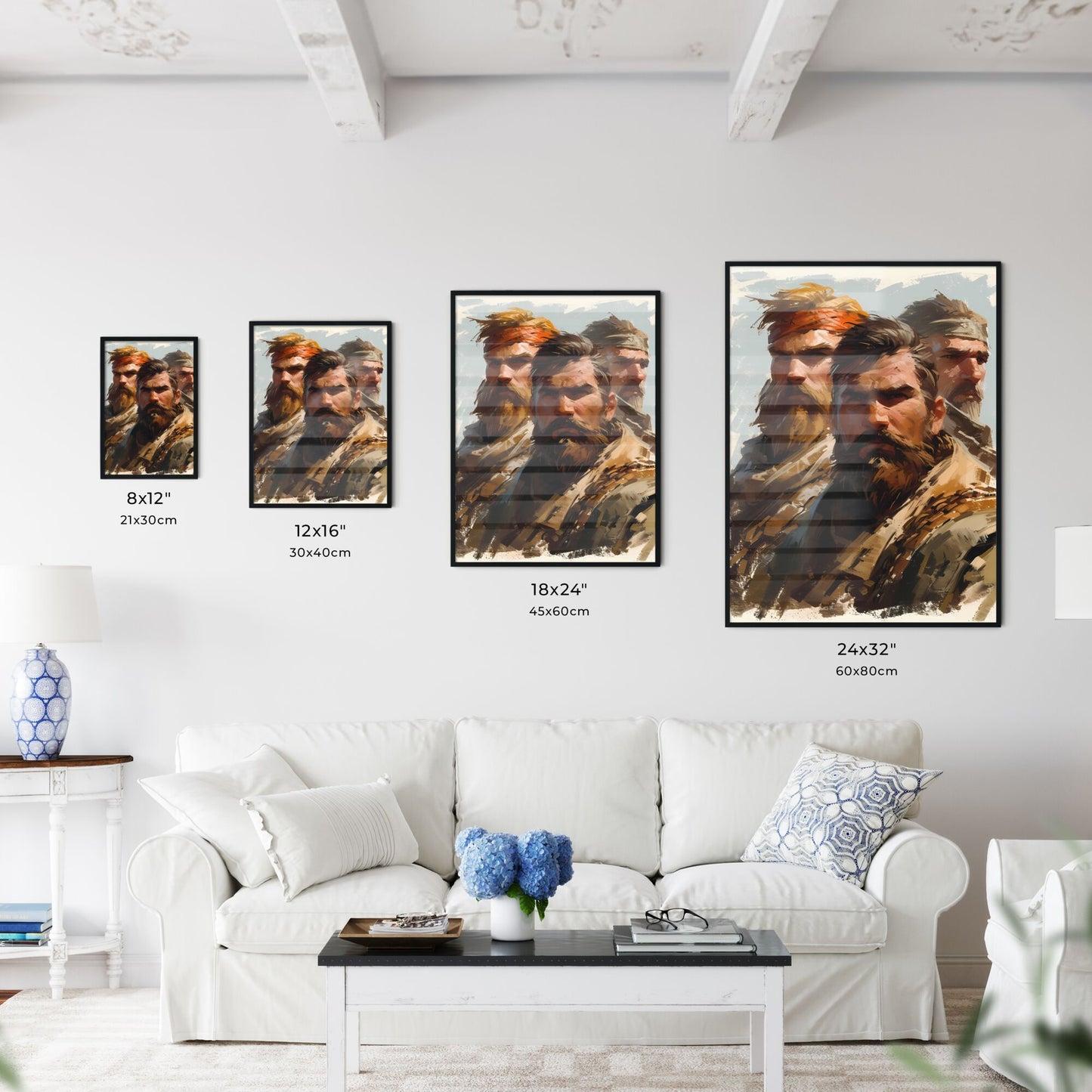 The mullahs - Art print of a group of men with beards Default Title