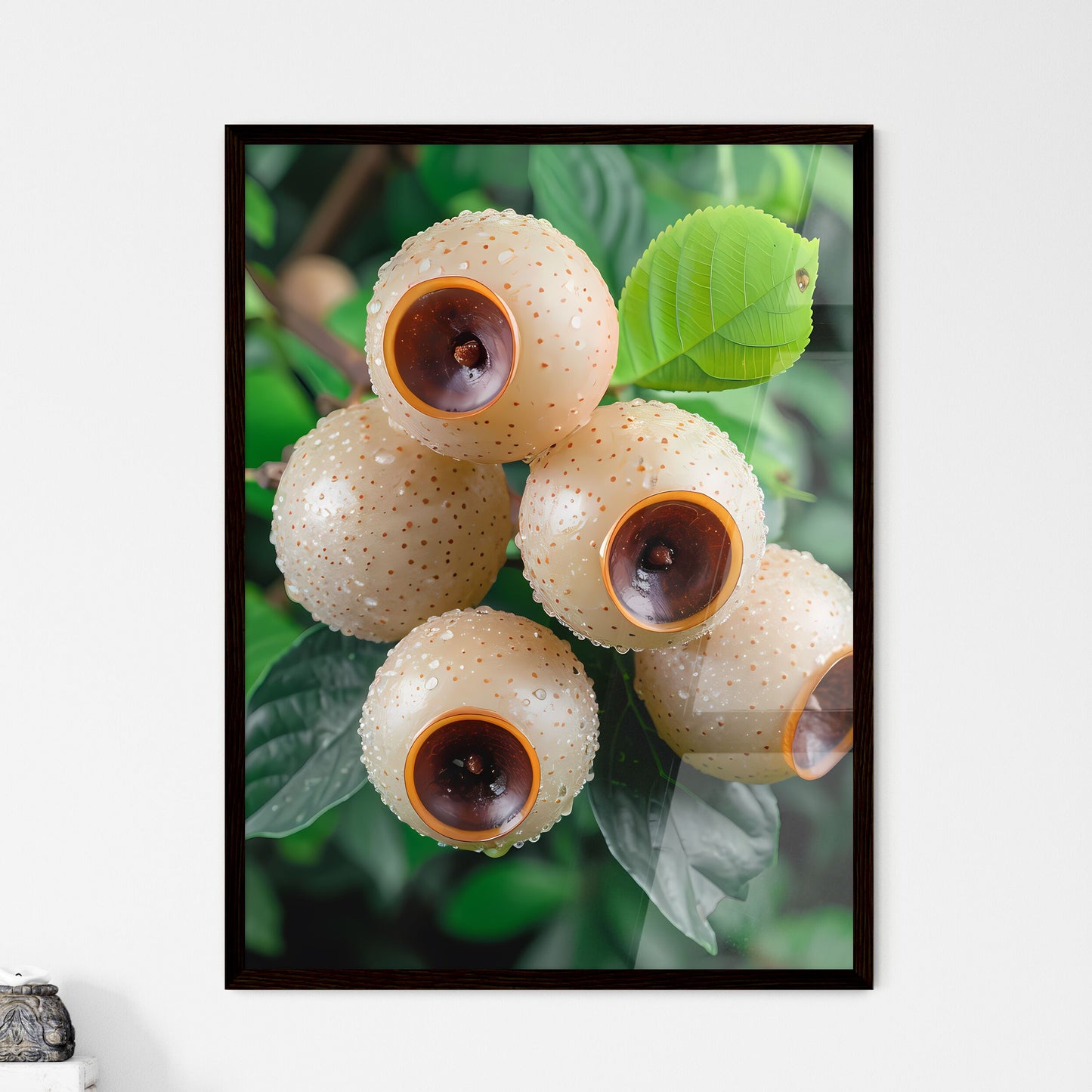 Longan, ultra high definition - Art print of a group of round objects on a plant Default Title