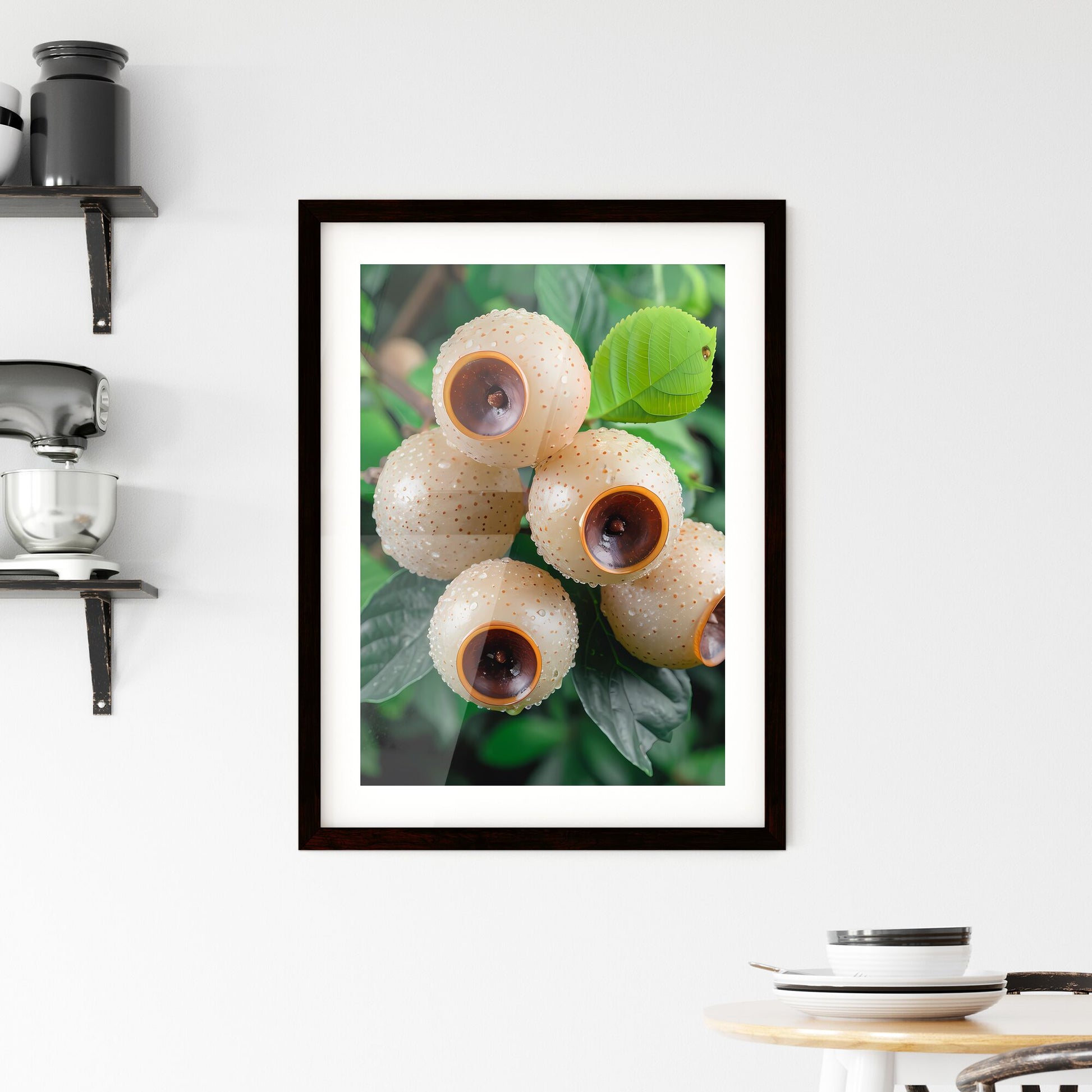 Longan, ultra high definition - Art print of a group of round objects on a plant Default Title