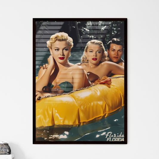 Poster with bottom text FLORIDA in bold font - Framed Art Print