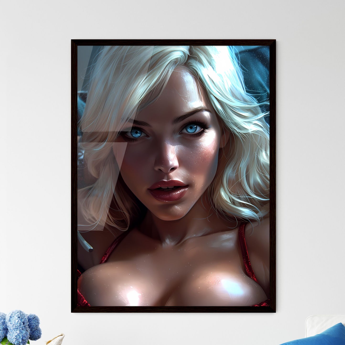 Pin up art TopEngineering Student from Cal T - Framed Art Print