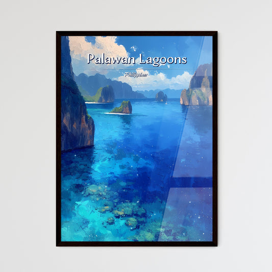 Palawan Lagoons, Philippines - Art print of a large rocky islands in the water Default Title