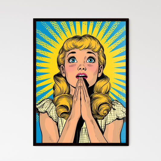 Saint mary anime - pop art style - comic boo - Framed Art Print