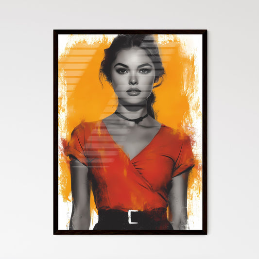 Vectorial illustration of vintage flames - A - Framed Art Print