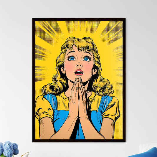 Saint mary anime - pop art style - comic boo - Framed Art Print