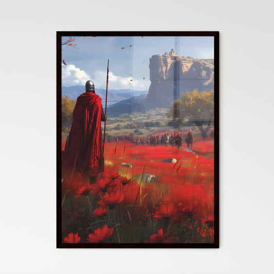 Movie poster Moses hoisting a magic staff ab - Framed Art Print