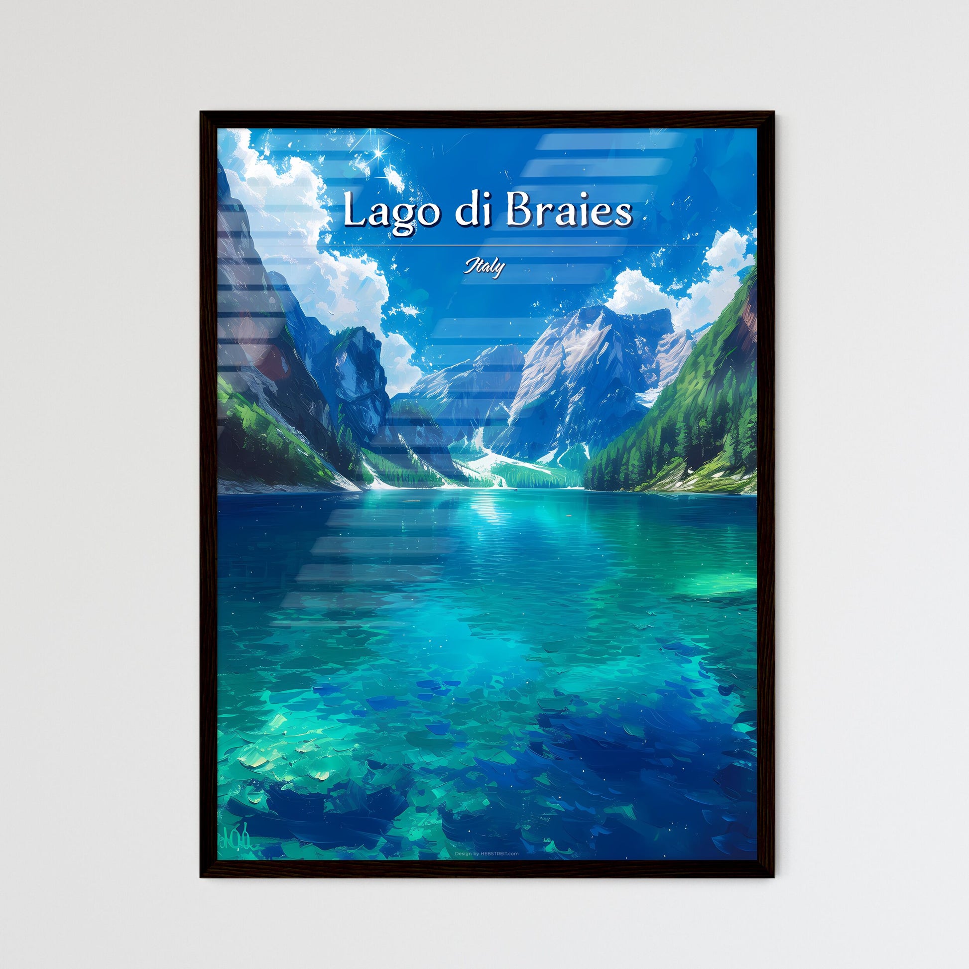 Lago di Braies - Framed Art Print