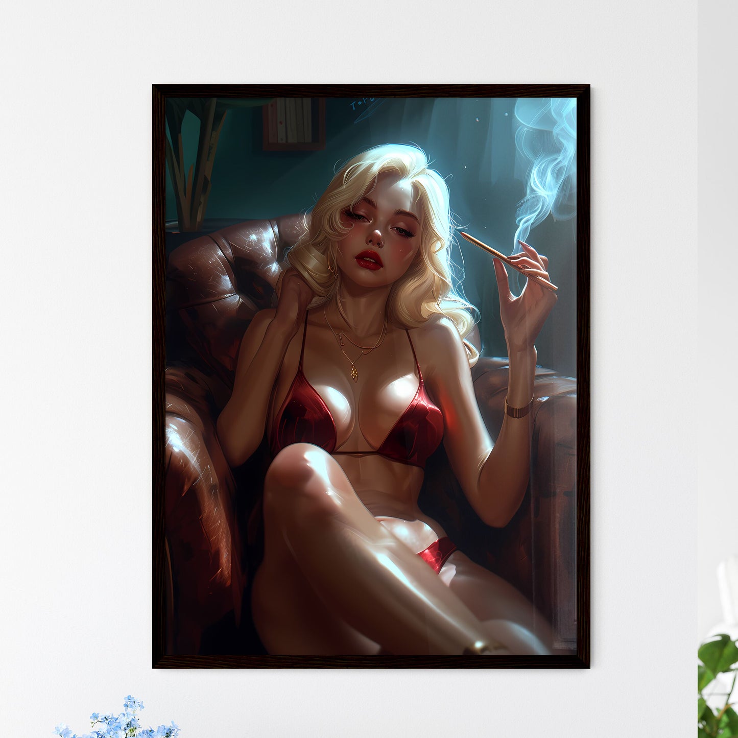 Pin up art TopEngineering Student from Cal T - Framed Art Print