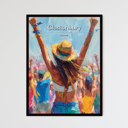 Glastonbury - Art print of a woman with her arms up in the air Default Title