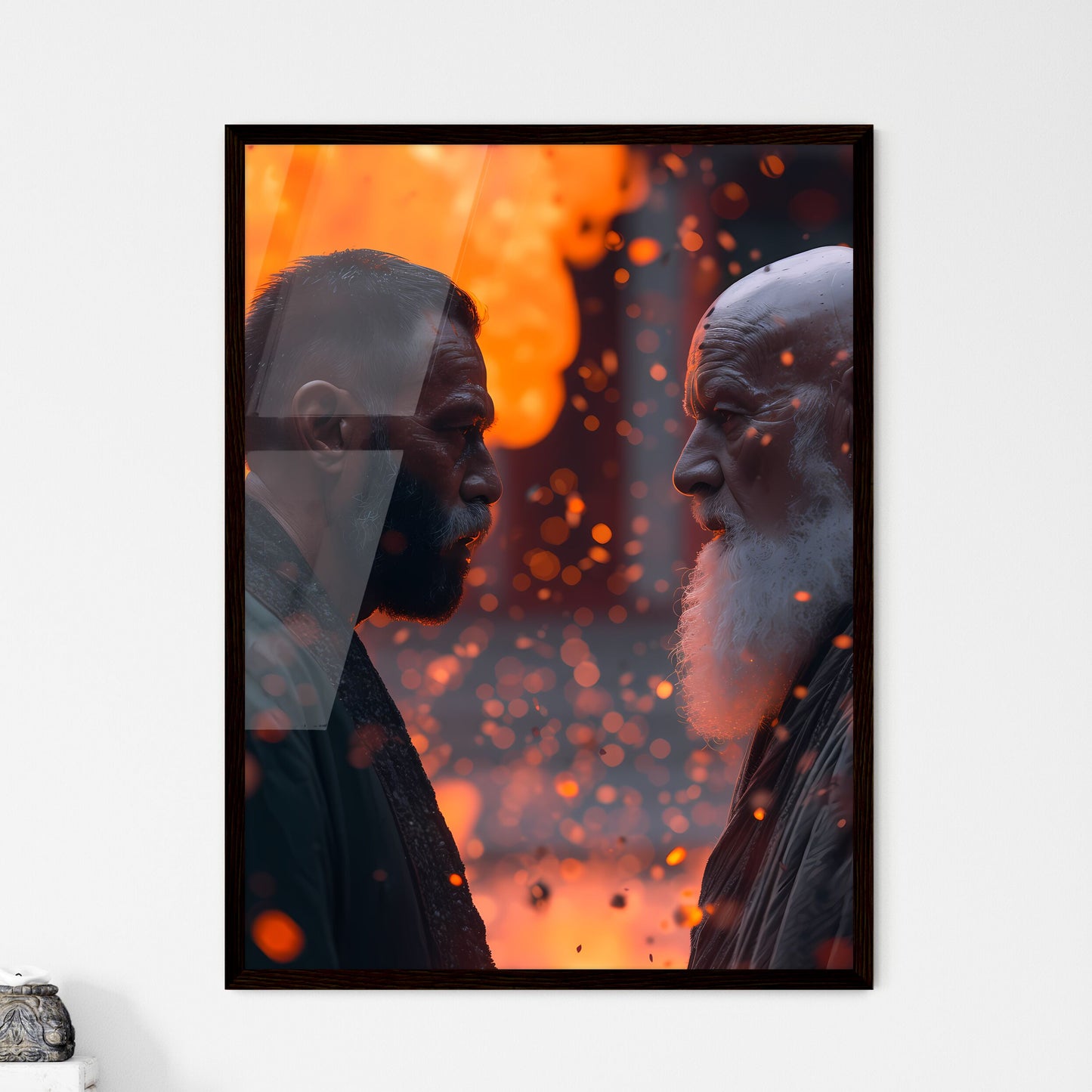 Abraham with Lazarus in Heaven - Framed Art Print