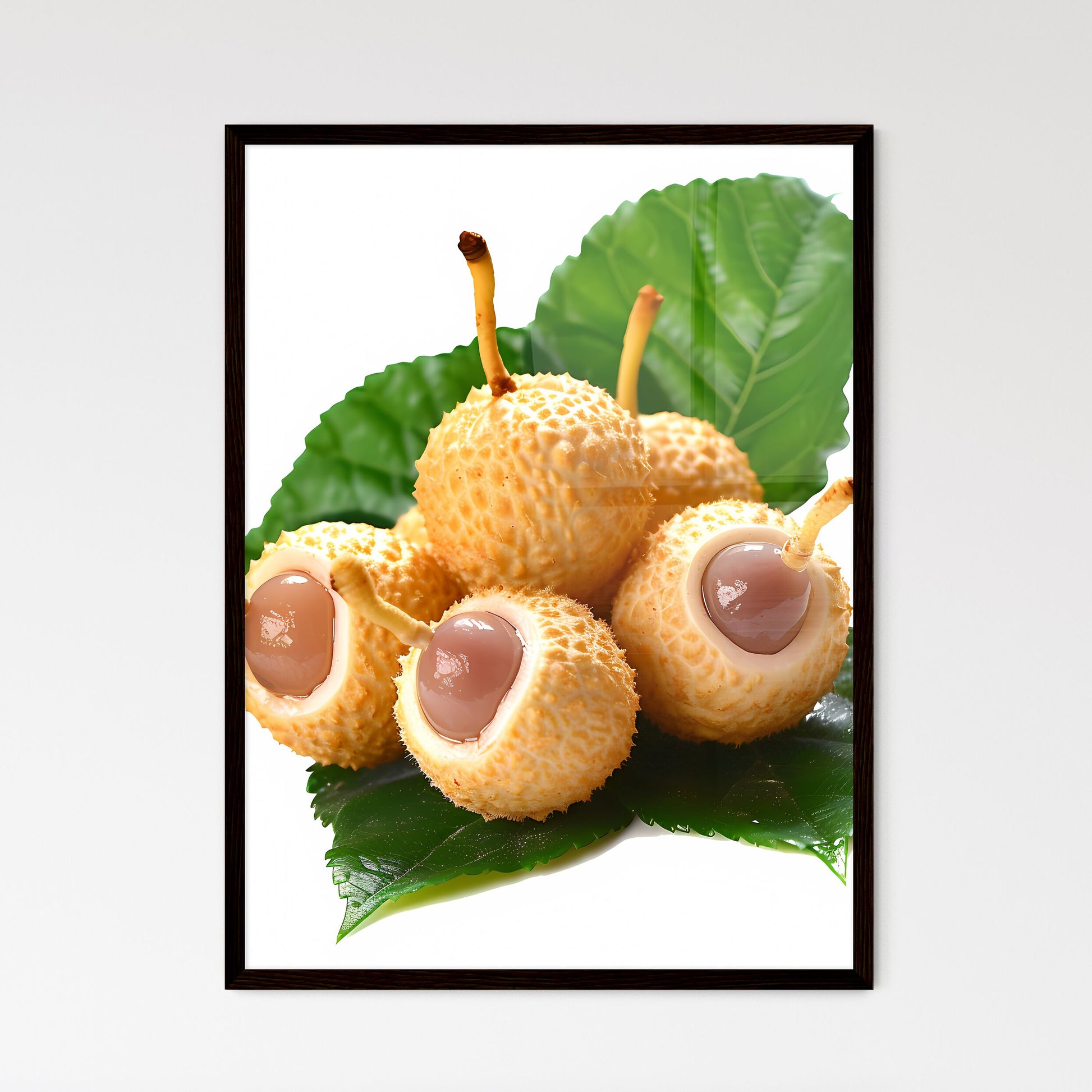 Longan, ultra high definition - Art print of a group of round fruit with brown filling Default Title